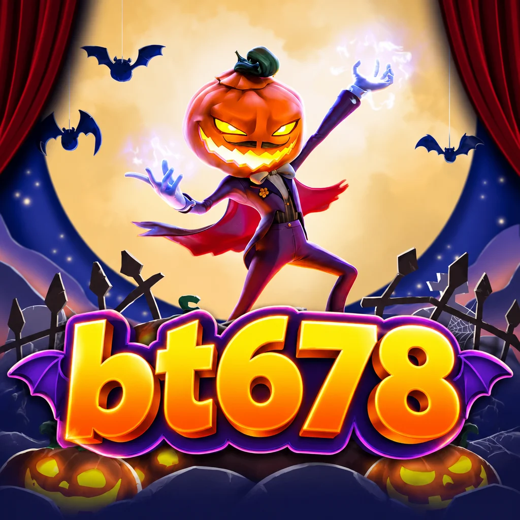 bt678 ตัวละครฟักทองสวมสูทในบรรยากาศฮาโลวีนใต้แสงจันทร์ของเกม Mr Hallow Jp